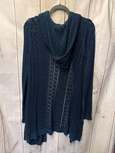 Pink Rose Women's Size L Blue Cardigan