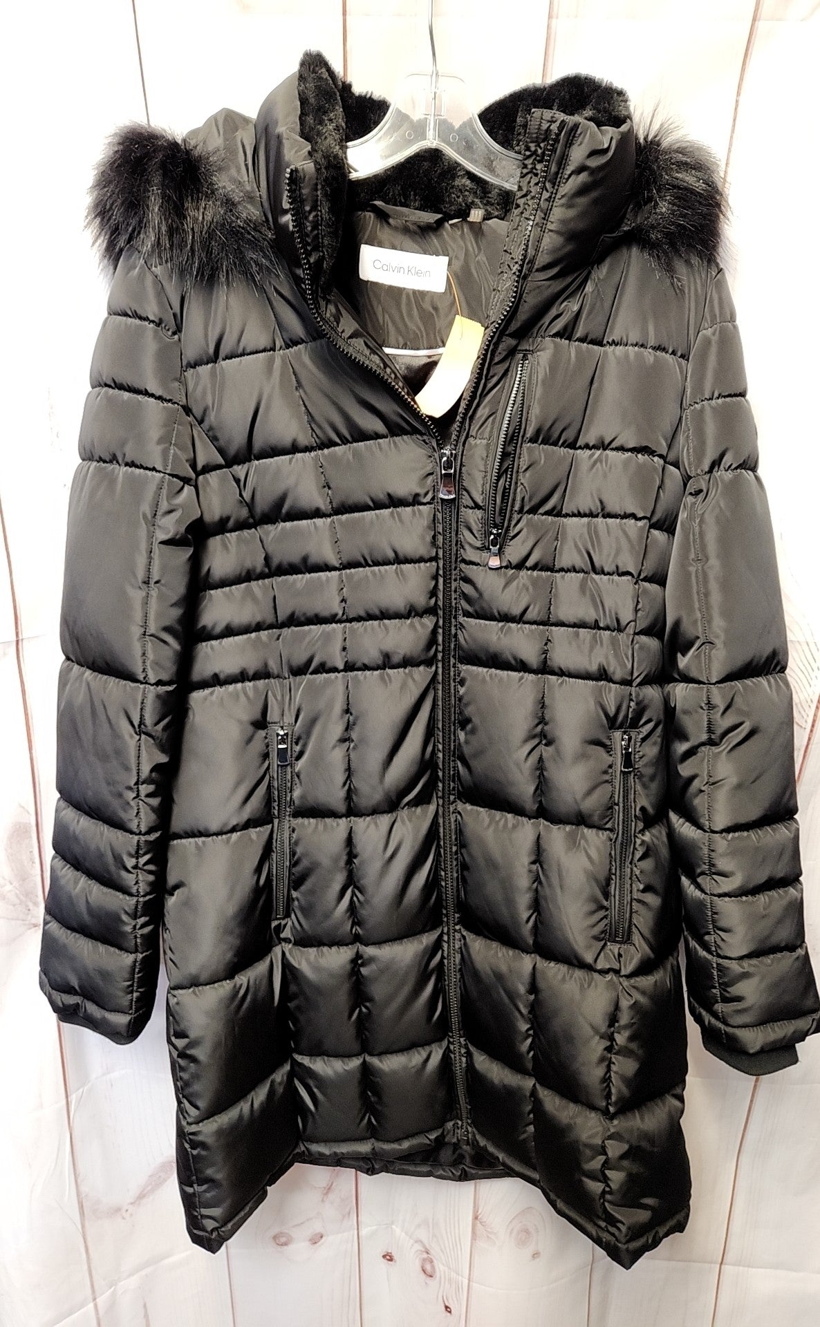Calvin Klein Women's Size L Black Coat