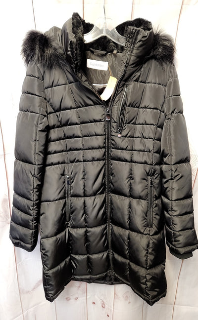 Calvin Klein Women's Size L Black Coat