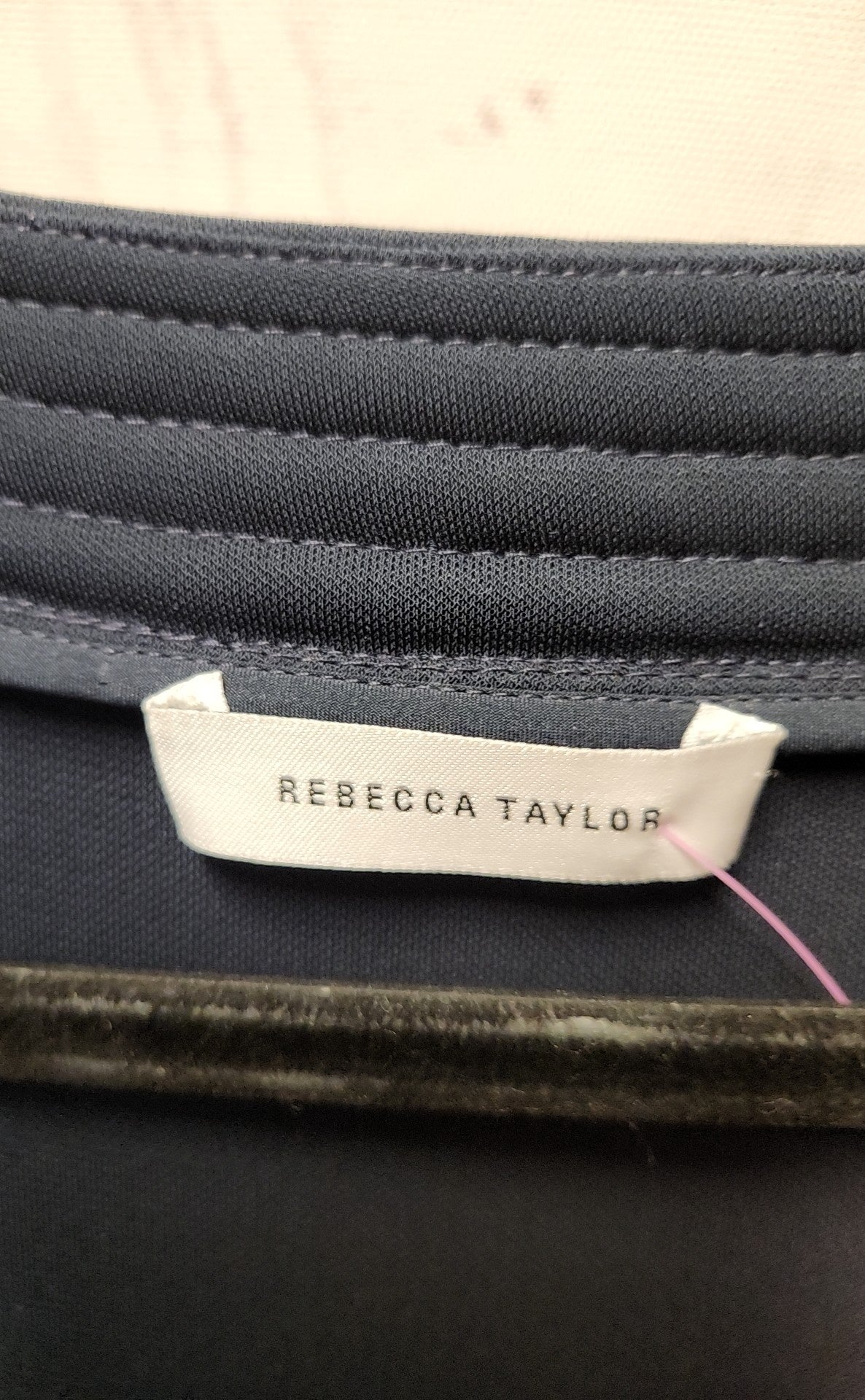 NWT Rebecca Taylor Women's Size L Navy Long Sleeve Top