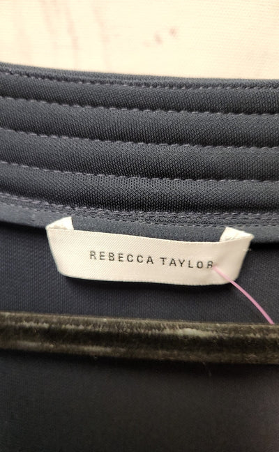 NWT Rebecca Taylor Women's Size L Navy Long Sleeve Top