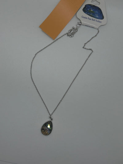 Silver Genunine Paua Shell Necklace