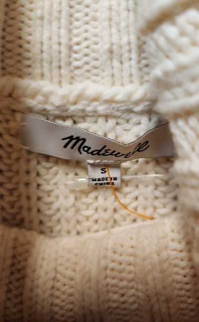 NWT Madewell Women's Size S White Sweater