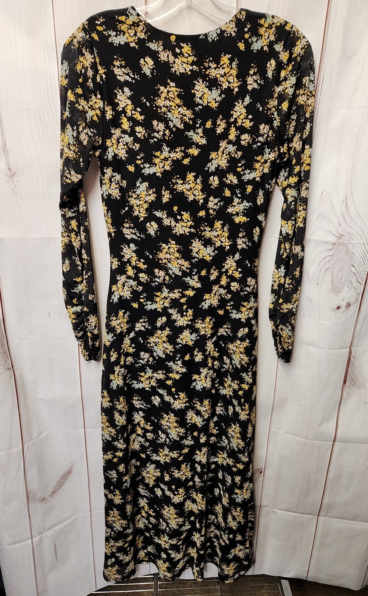 AFRM Women's Size S Black & yellow Floral Dress