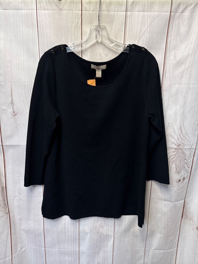 Banana Republic Women's Size L Black 3/4 Sleeve Top