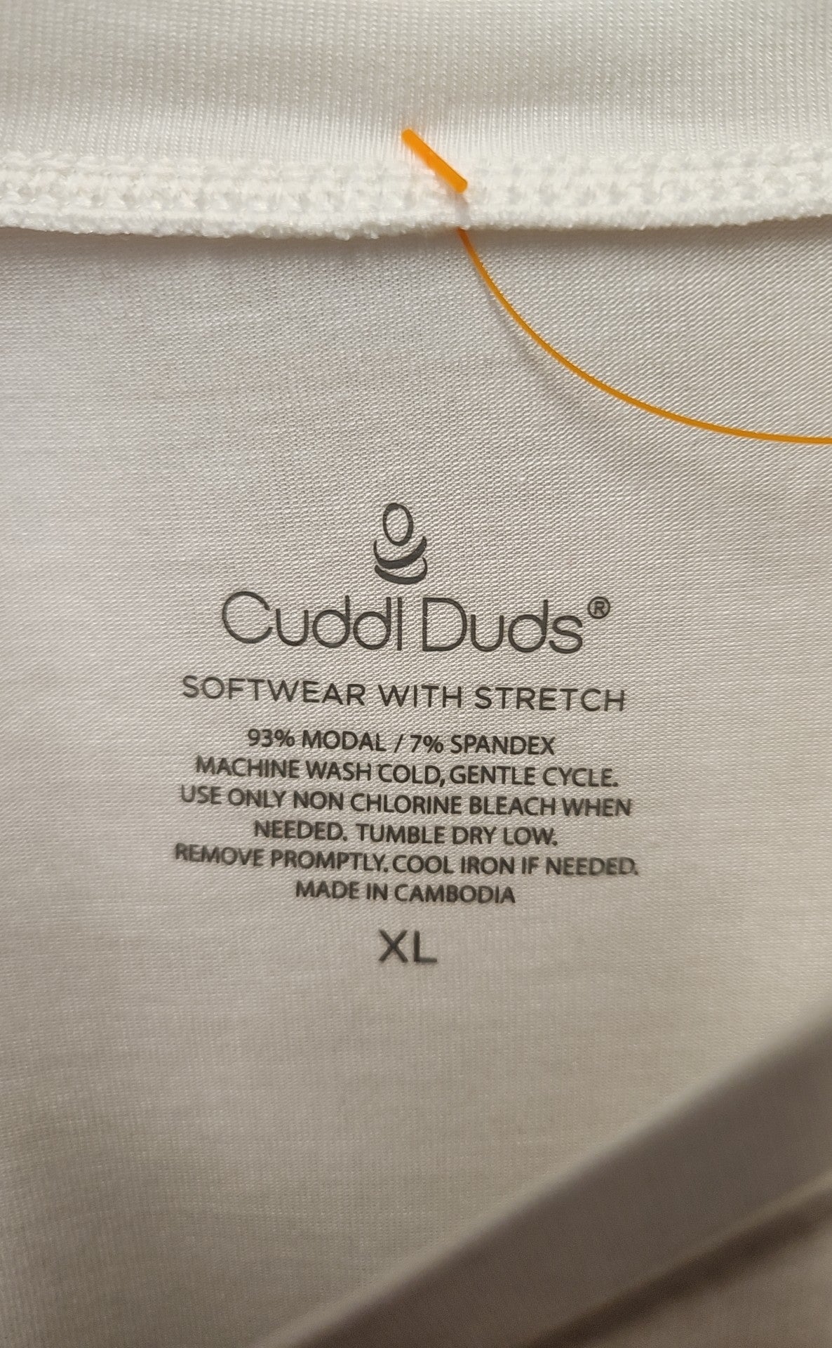 Cuddl Duds Women's Size XL White Long Sleeve Top