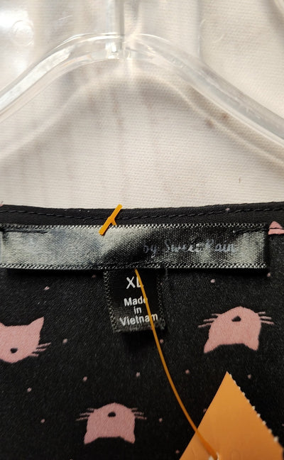 Sweet Rain Women's Size XL Black 3/4 Sleeve Top