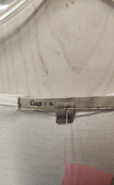 Gap Women's Size XL White Short Sleeve Top