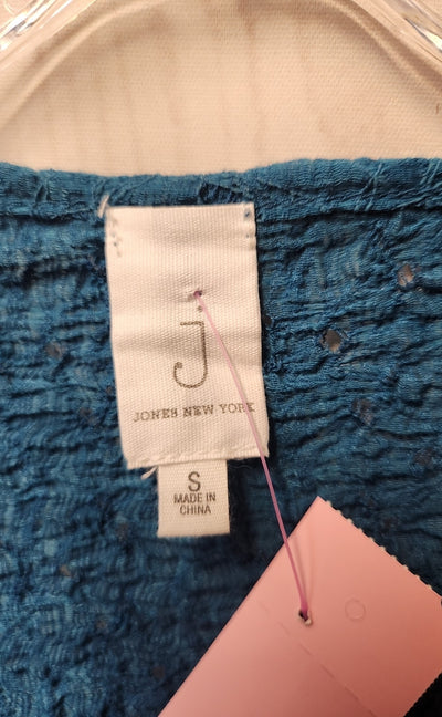 Jones New York Women's Size S Teal Short Sleeve Top
