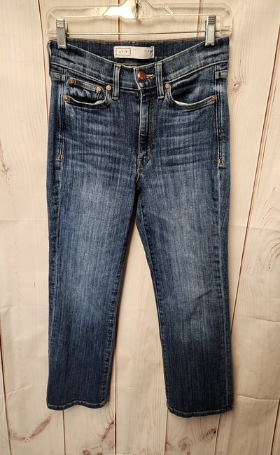 Ayr Women's Size 26S 26 Short (1-2) Blue Jeans High Rise Straight Leg Ankle