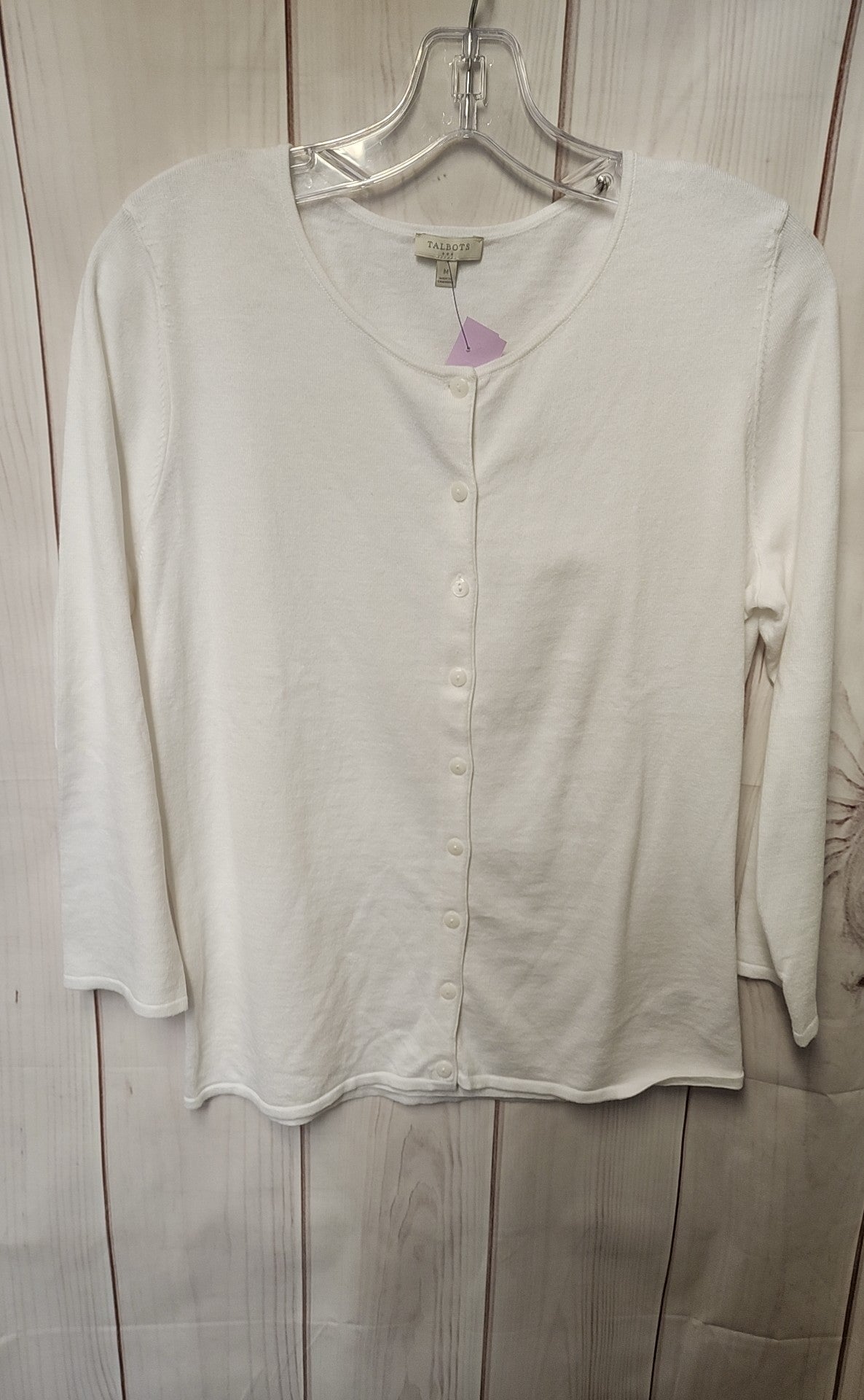 Talbots Women's Size M White Cardigan