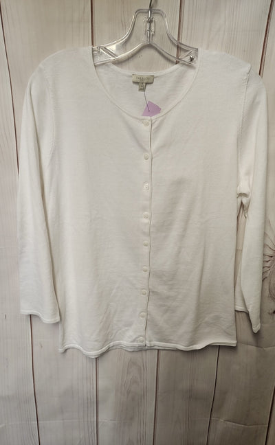 Talbots Women's Size M White Cardigan