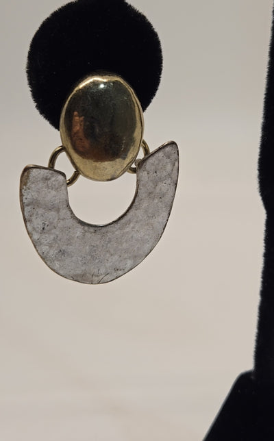 Silver & Gold Clip-on Earrings