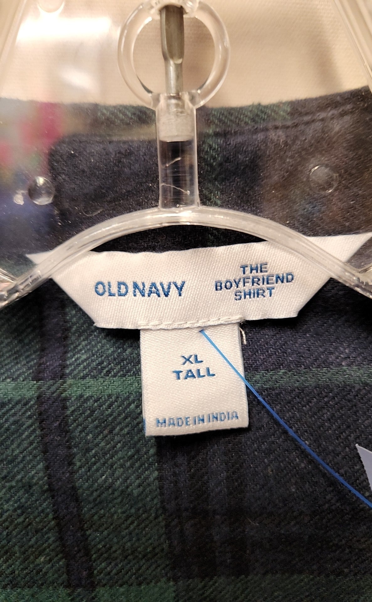 Old Navy Women's Size XL Navy & Green Long Sleeve Top