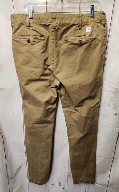 American Eagle Men's Size 34x34 Tan Pants Slim Live-in Khakis