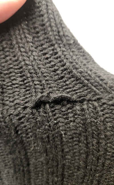 Ralph Lauren Purple Label Women's Size M Black Sweater - As Is hole at collar