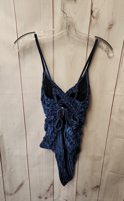 NWT Cupshe Women's Size L Navy Swimsuit