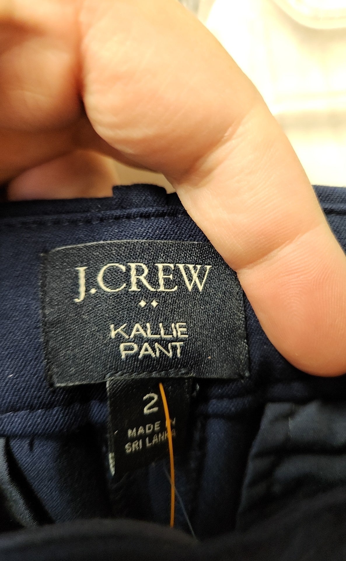 NWT J Crew Women's Size 2 Navy Pants Kallie Pant
