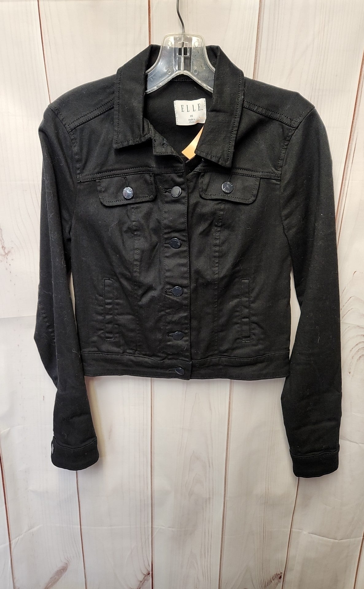 Elle Women's Size XS Black Denim Jacket