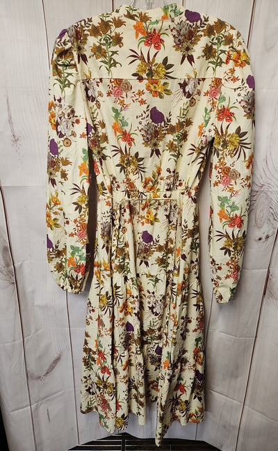 NWT Aqua Women's Size S Cream Floral Dress