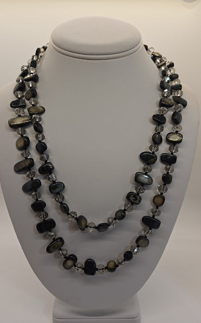 Navy Beaded Necklace