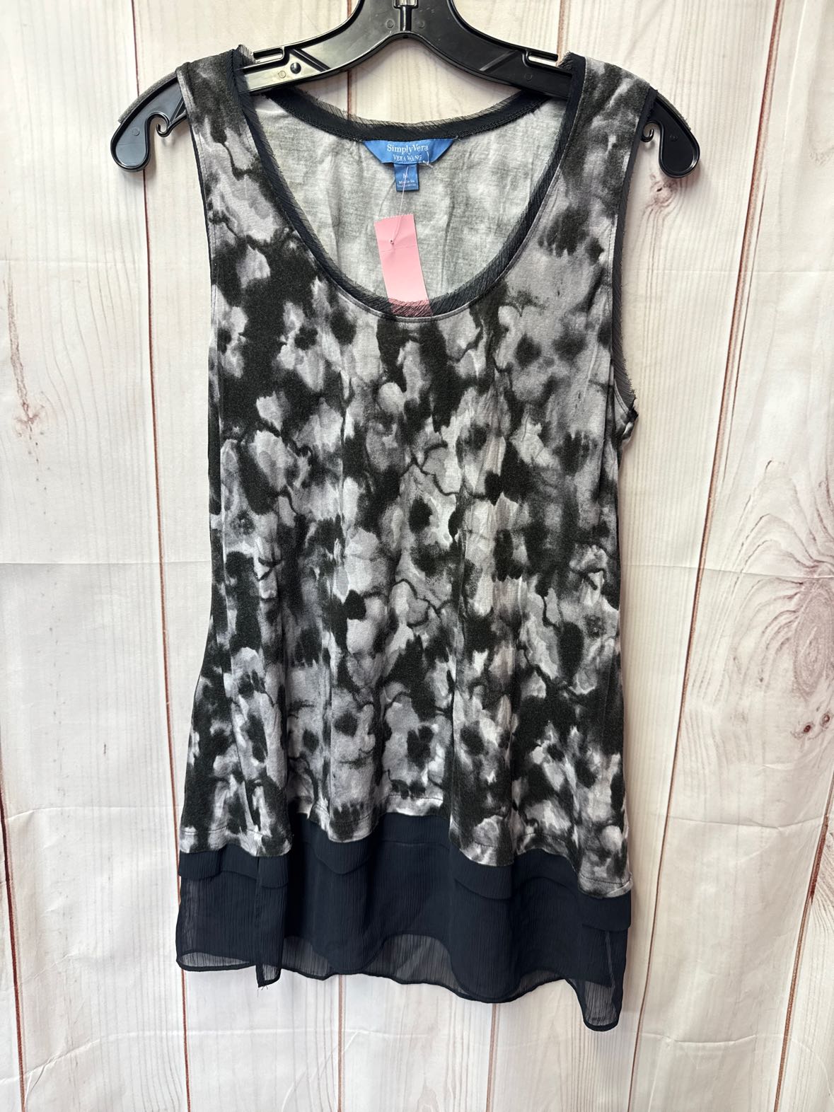 Simply Vera Women's Size M Gray Sleeveless Top