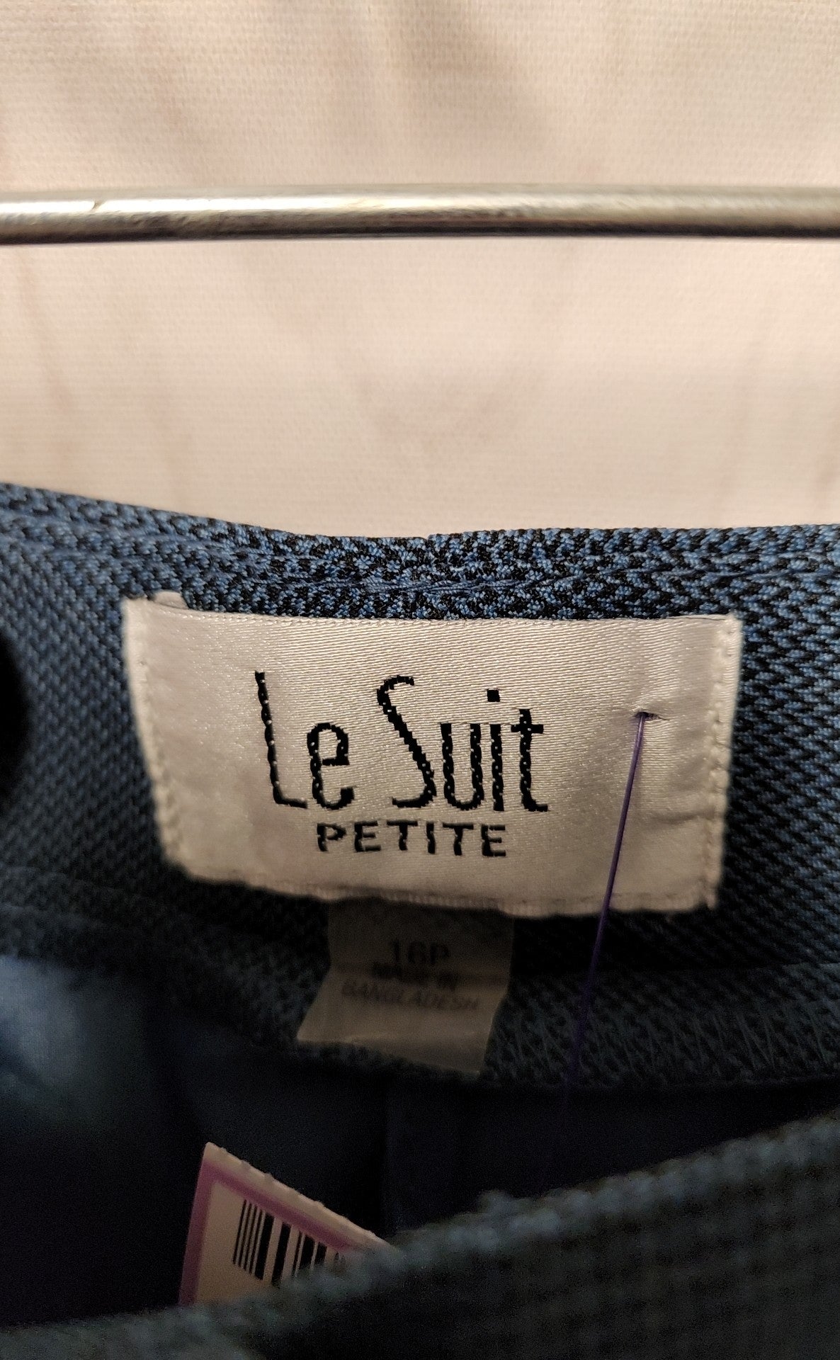 Le Suit Women's Size 16 Petite Blue Pants