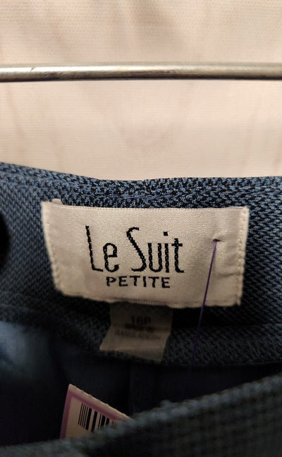 Le Suit Women's Size 16 Petite Blue Pants