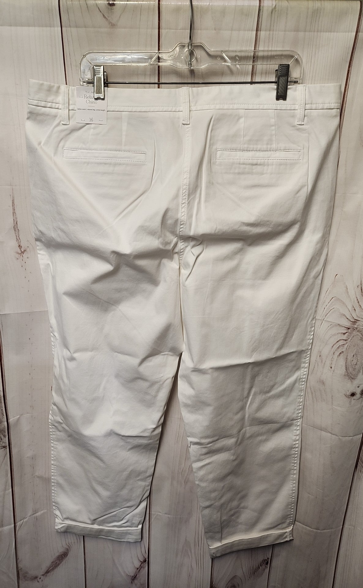 Talbots Women's Size 16 White Pants Relaxed Chino