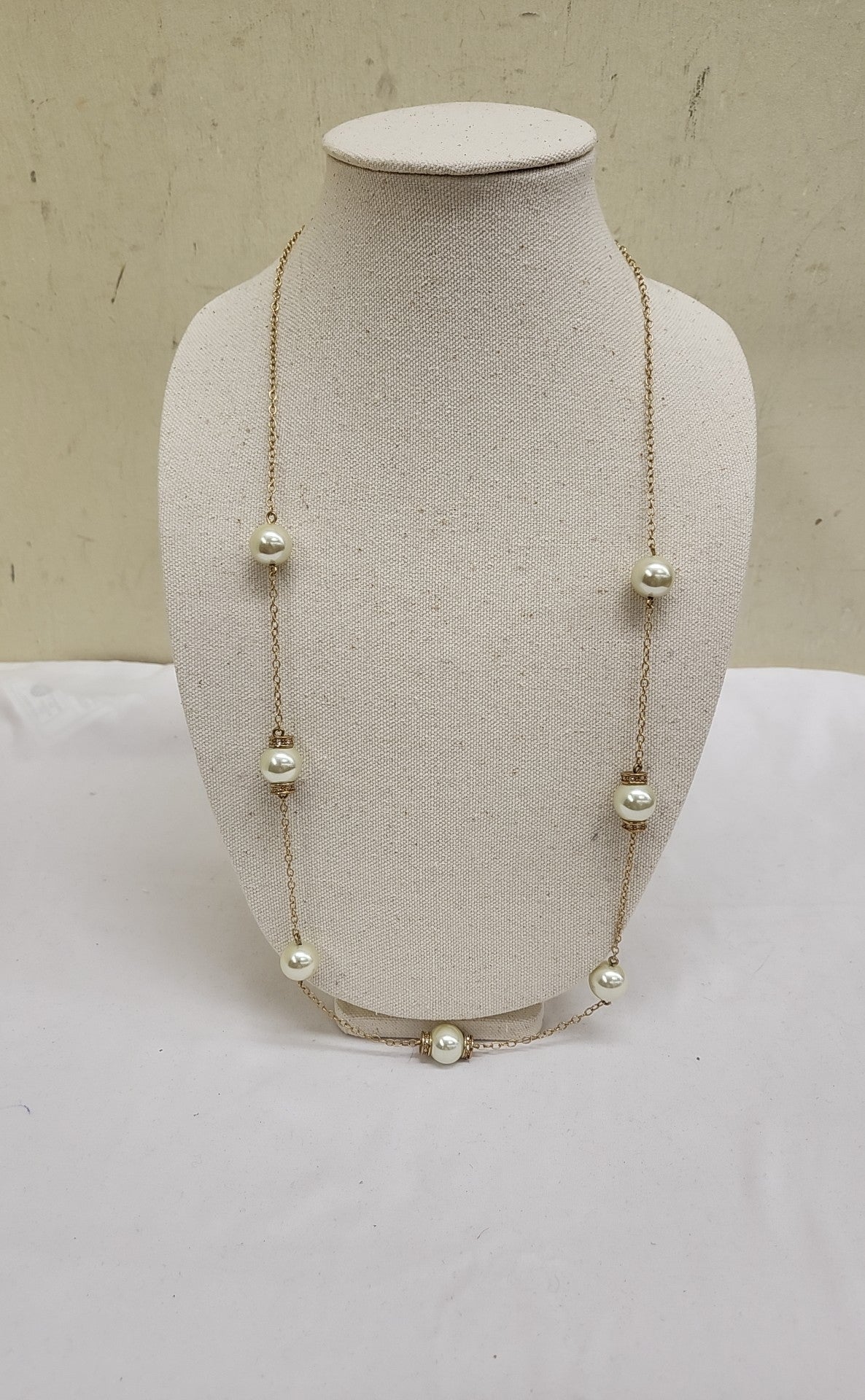 J Crew Gold Pearl Necklace