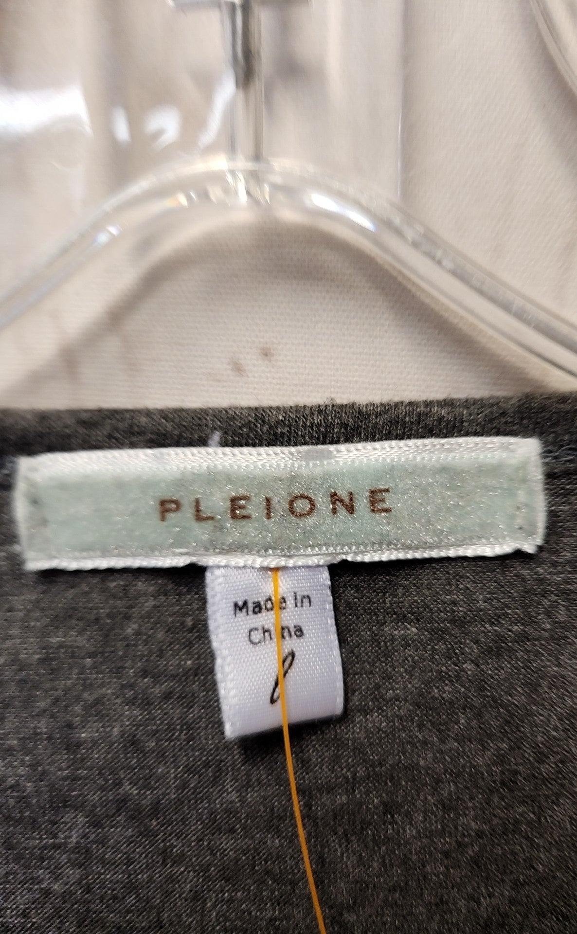 Pleione Women's Size L Gray Sequined Sleeveless Top