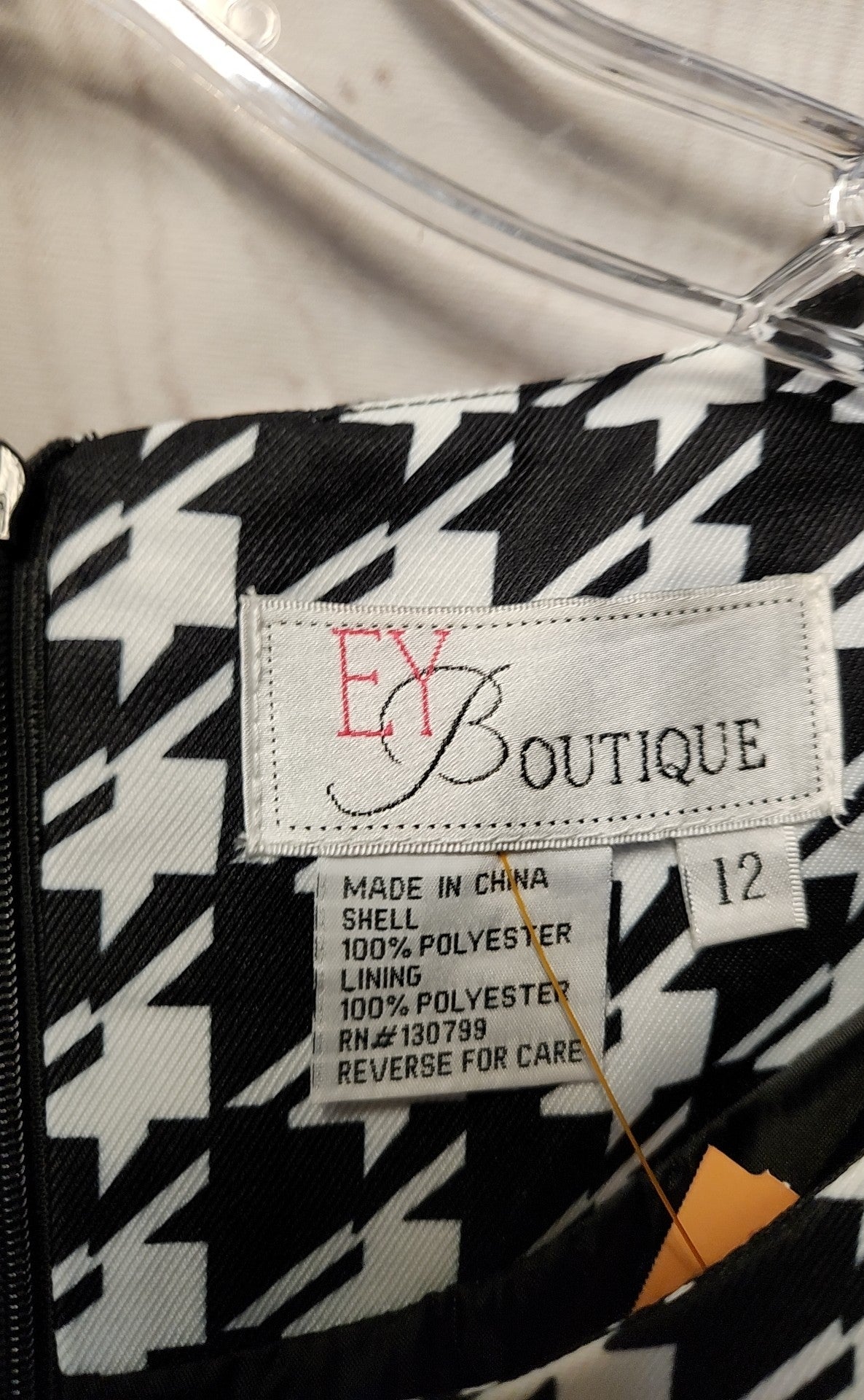 EY Boutique Women's Size 12 Black & White Dress