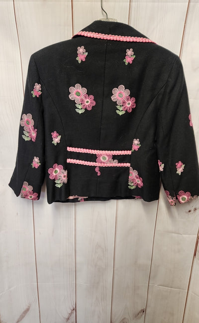 Cynthia Steffe Women's Size S Black & Pink Floral Blazer