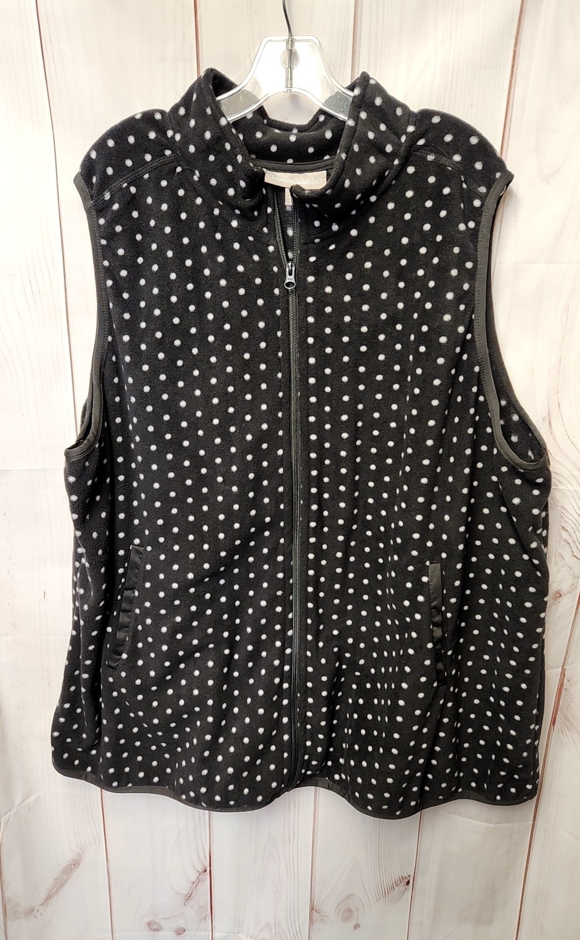 Woman Within Women's Size 3X Black Vest