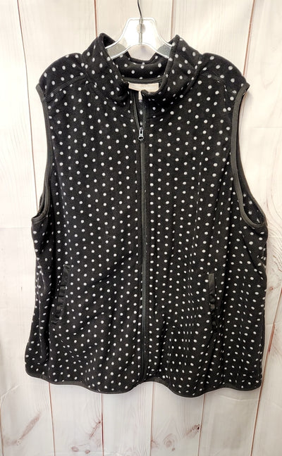 Woman Within Women's Size 3X Black Vest