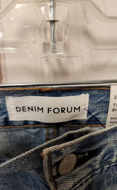NWT Denim Forum Women's Size 31 (11-12) Blue Skirt The '90s Ricci Mid Rise Micro