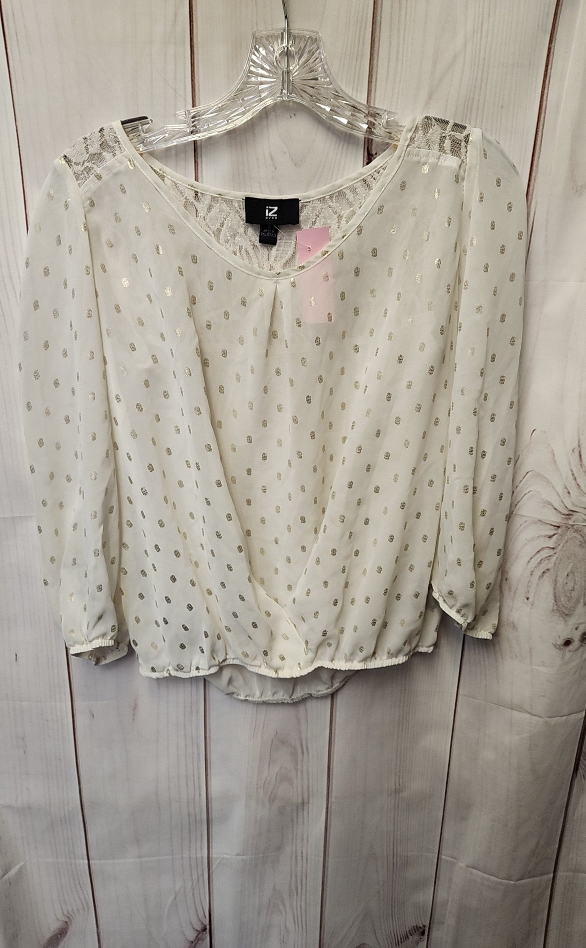 Iz Byer Women's Size M White Long Sleeve Top