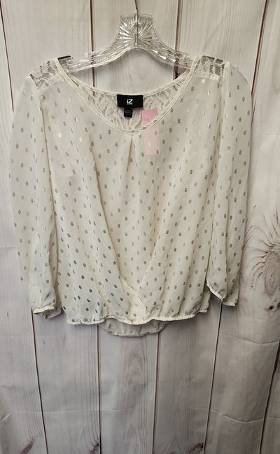 Iz Byer Women's Size M White Long Sleeve Top