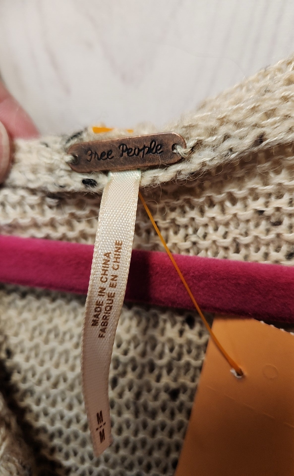 Free People Women's Size M Brown Hooded Sweater