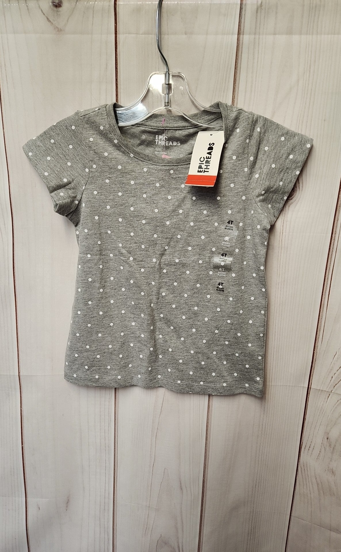 NWT Epic Threads Girl's Size 4 Gray Shirt