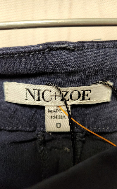 Nic & Zoe Women's Size 0 Navy Pants