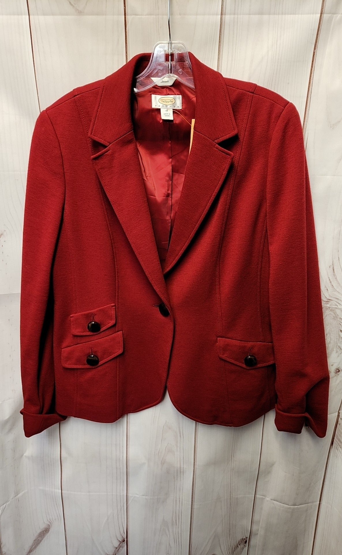 Talbots Women's Size 14 Petite Red Jacket