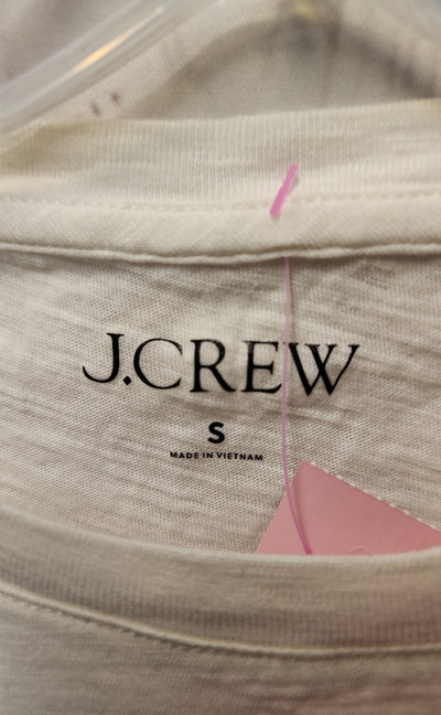 J Crew Women's Size S White Short Sleeve Top