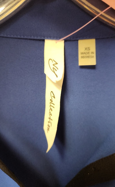 NY Collection Women's Size XS Blue Long Sleeve Top