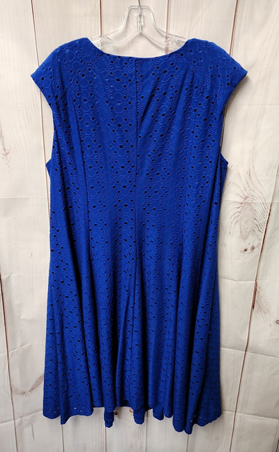 Roz & Ali Women's Size 22 Blue Dress