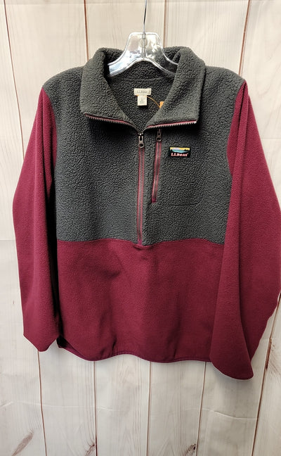 LL Bean Women's Size L Gray & Pink Sweatshirt