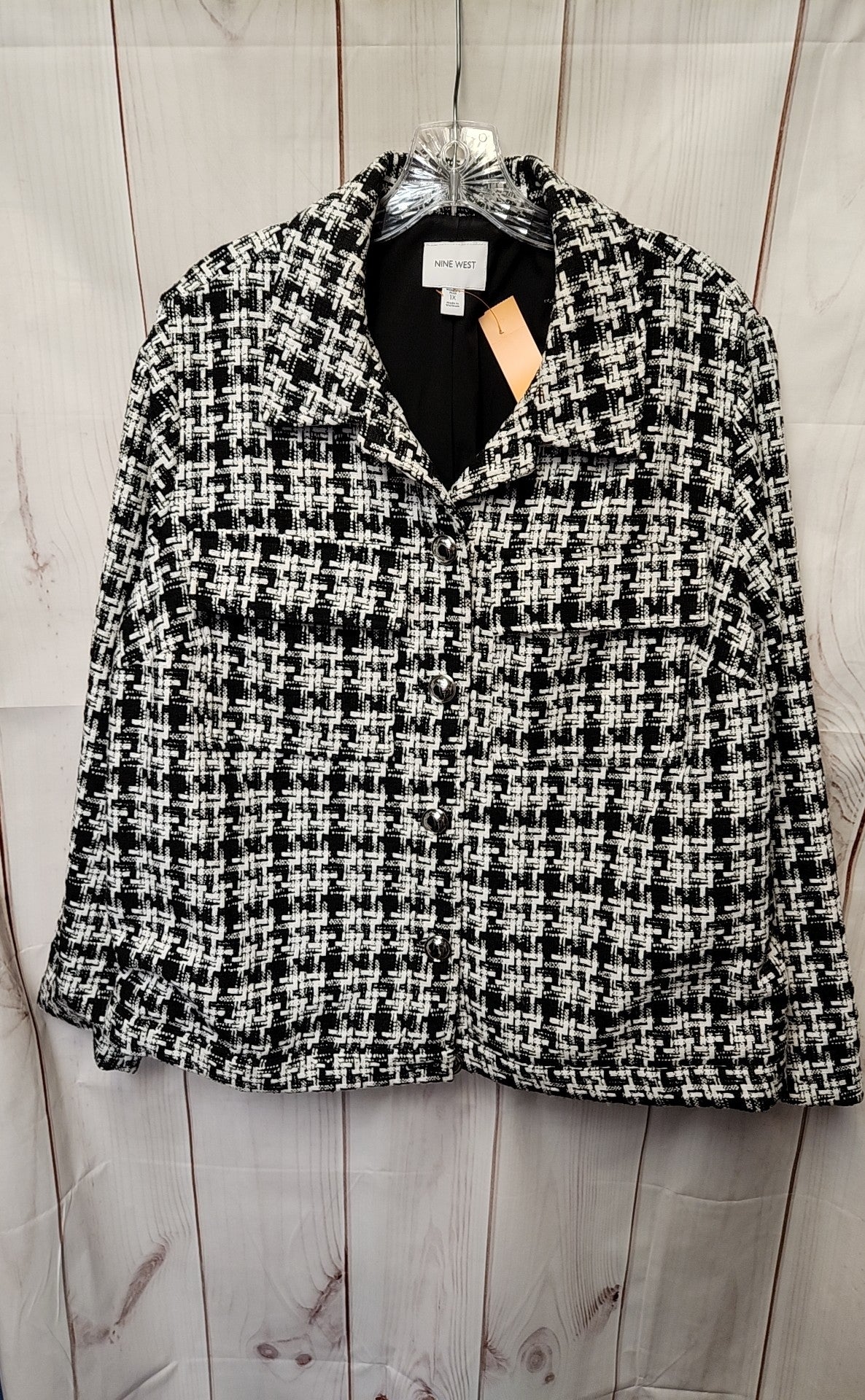 Nine West Women's Size 1X White & Black Jacket