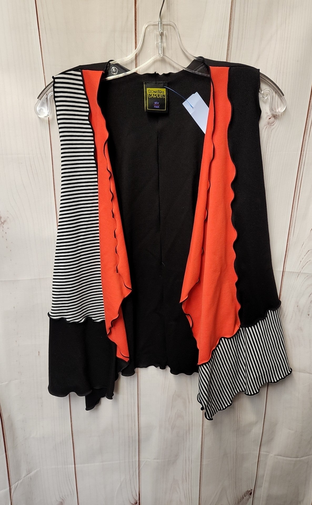 Sondra Sardis Women's Size L Black & Red Vest
