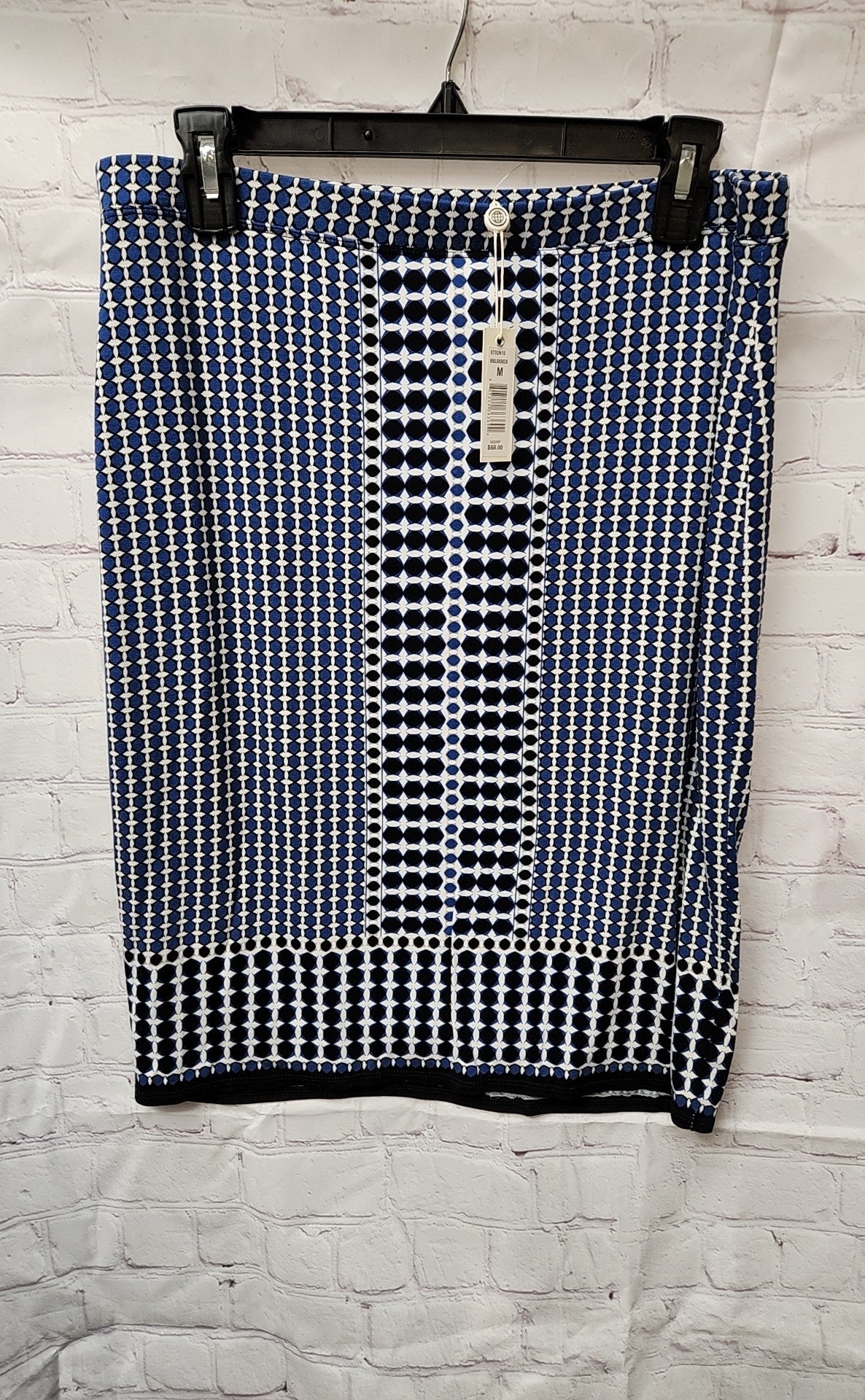 NWT Max Studio Women's Size M Blue & Black Skirt