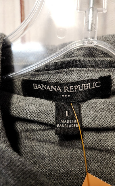 Banana Republic Men's Size L Gray Hooded Sweater